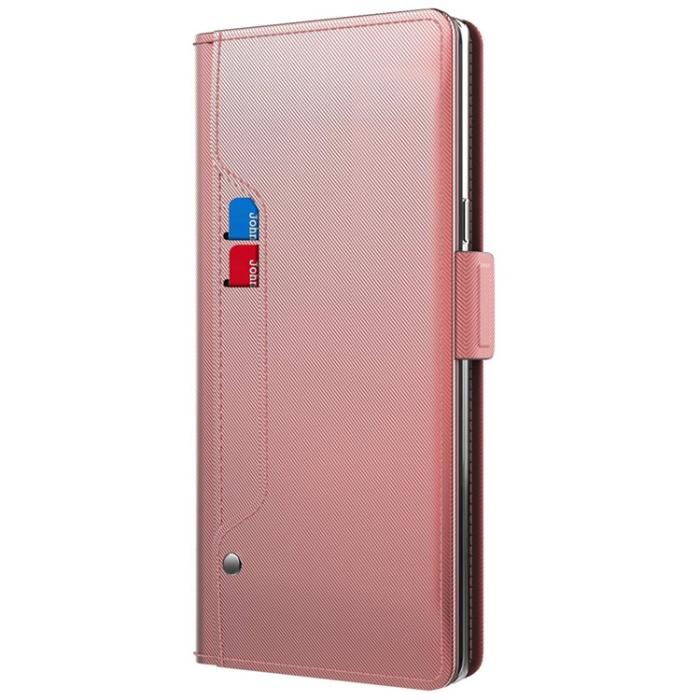 A-One Brand - Google Pixel 6a Plånboksfodral Mirror Ultra Slim - Rosa Guld