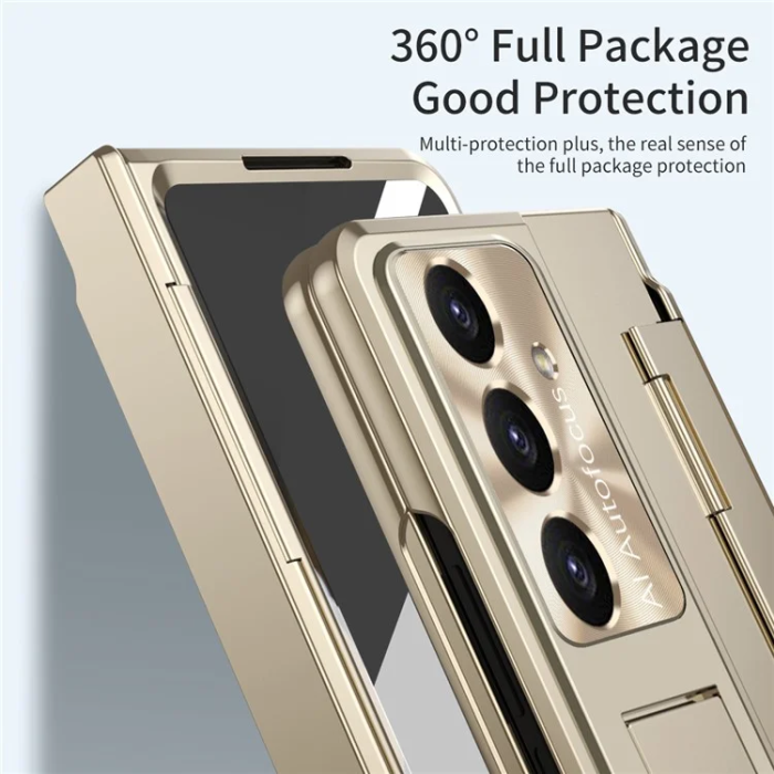 A-One Brand - Galaxy Z Fold 7 5G Mobilskal med Skärmskydd Hinge - Guld