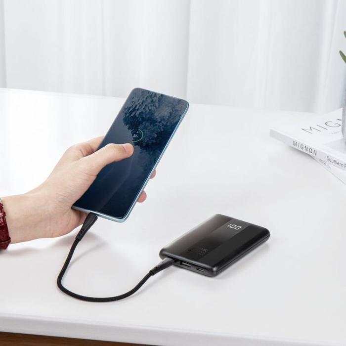Forcell - Forcell Powerbank 10000 mAh 22.5W PD QC 3A Energo - Svart