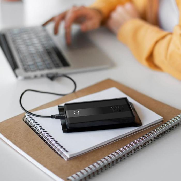Forcell - Forcell Powerbank 10000 mAh 22.5W PD QC 3A Energo - Svart