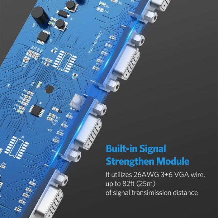 Ugreen - Ugreen 1x2 VGA Splitter - Svart