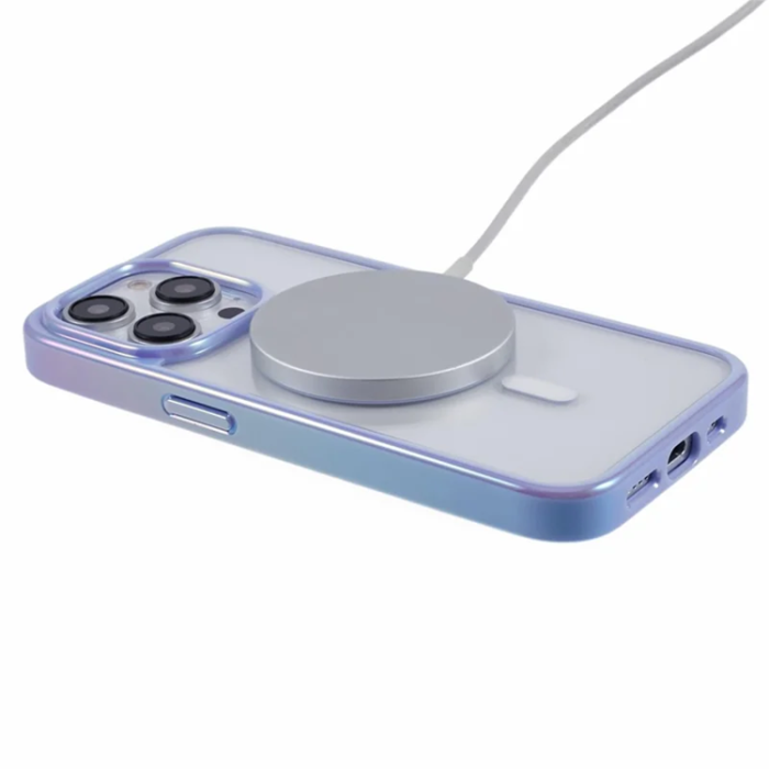 KIGC - KIGC iPhone 15 Pro Mobilskal Magsafe Dazzling Color - Lila