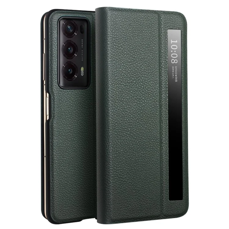 QIALINO Honor Magic V2 Flipfodral Äkta läder Nappa Texture - Grön | 2353 | AlltMobil