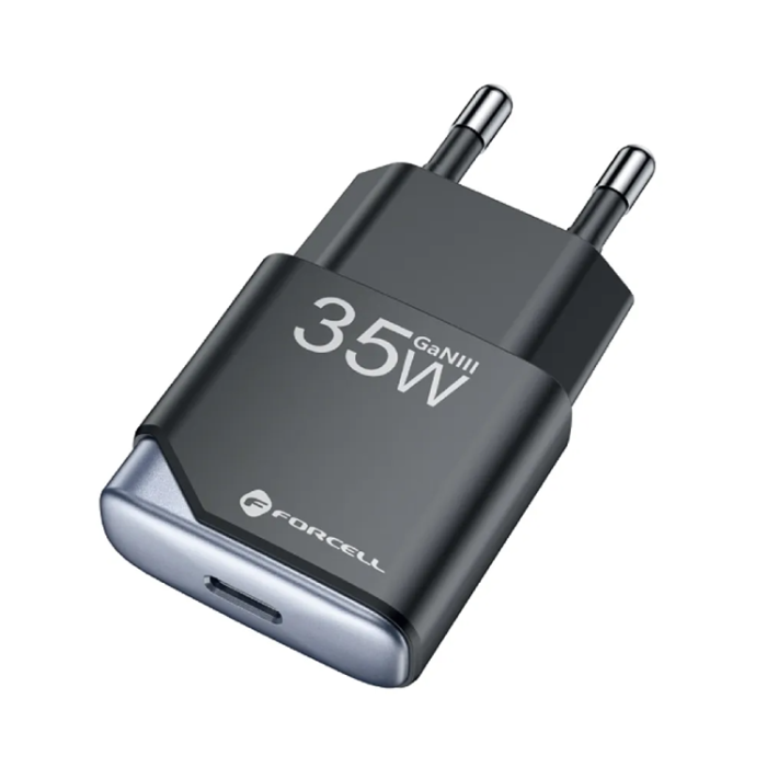 Forcell - Forcell Snabbladdare USB C 35W GaN III PD 3A F-Energy - Svart