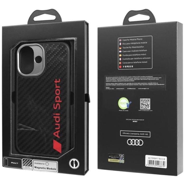 Audi - Audi iPhone 17 Mobilskal MagSafe Carbon Fiber R8 - Svart