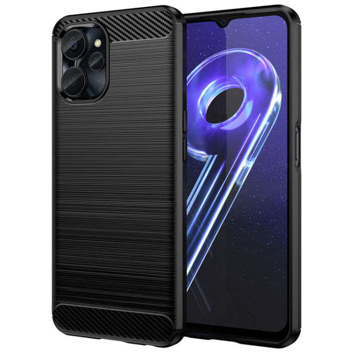 OEM - Realme 10 5G/9i 5G Skal Carbon Silicone Flexible - Svart