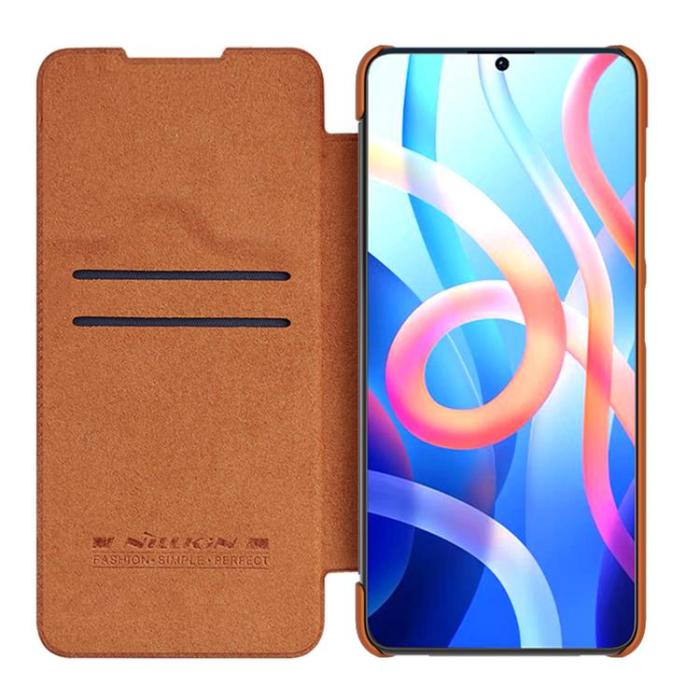 Nillkin - Nillkin Qin Plånboksfodral Xiaomi Poco M4 Pro 5G - Brun