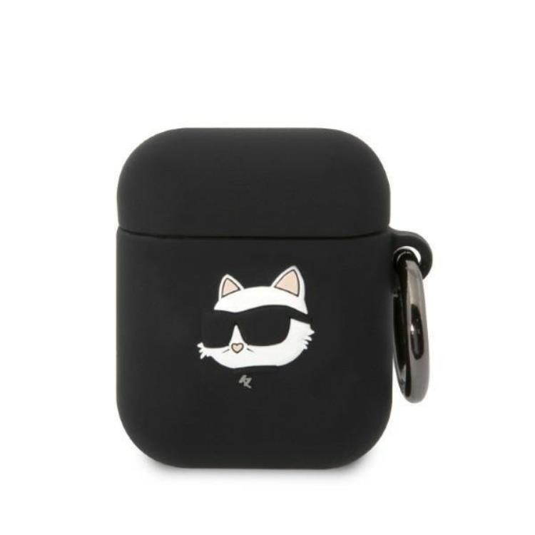 Karl Lagerfeld AirPods 1/2 Skal Silicone Choupette Head 3D - Svart | 2353 | AlltMobil