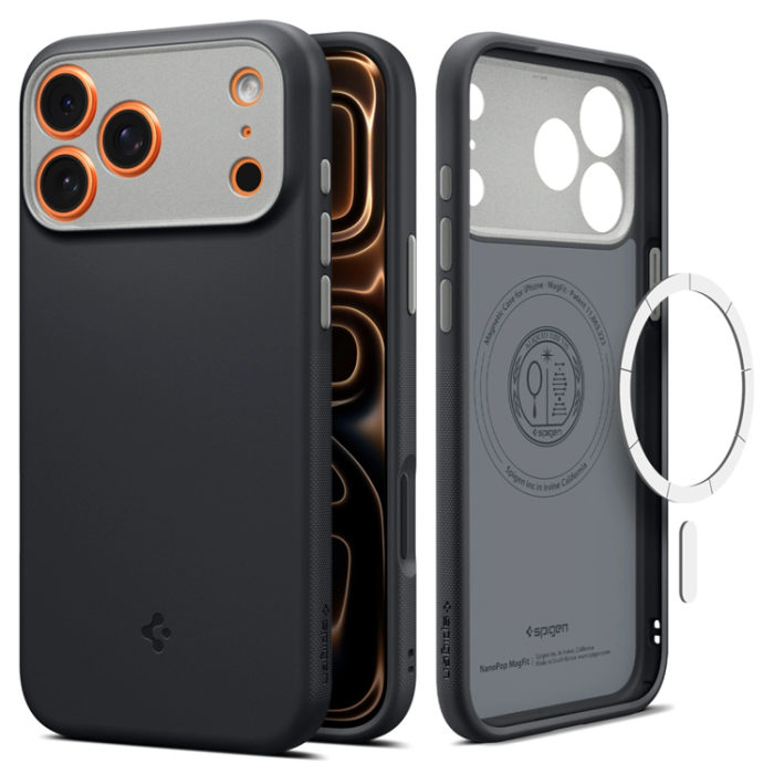 Spigen - Spigen iPhone 17 Pro Max Mobilskal Magsafe Nano Pop - Svart Sesane