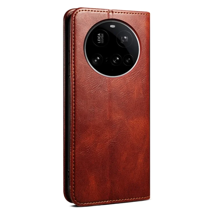 A-One Brand - Xiaomi 15 Ultra Plånboksfodral Horse Texture Waxy - Brun