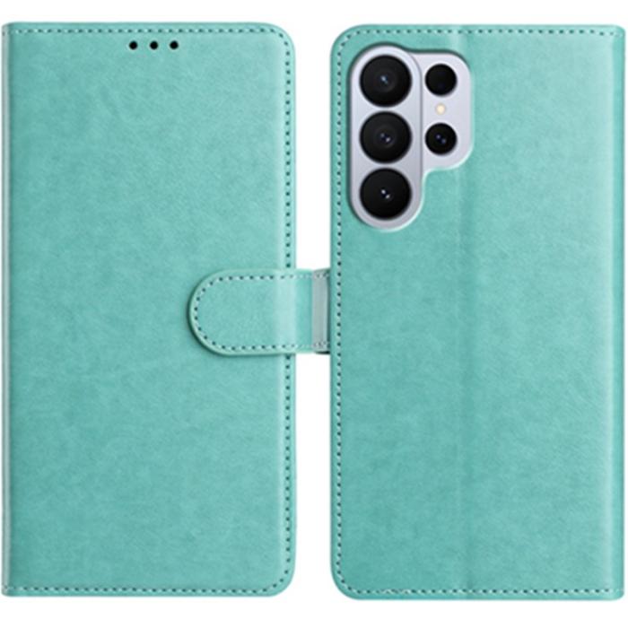 OEM - Samsung Galaxy S26 Ultra Fodral PU Läder Folio Flip - Grön