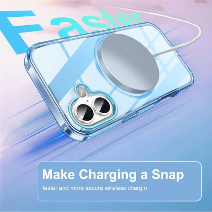 A-One Brand - iPhone 17 Mobilskal MagSafe med PET Skärmskydd - Blå