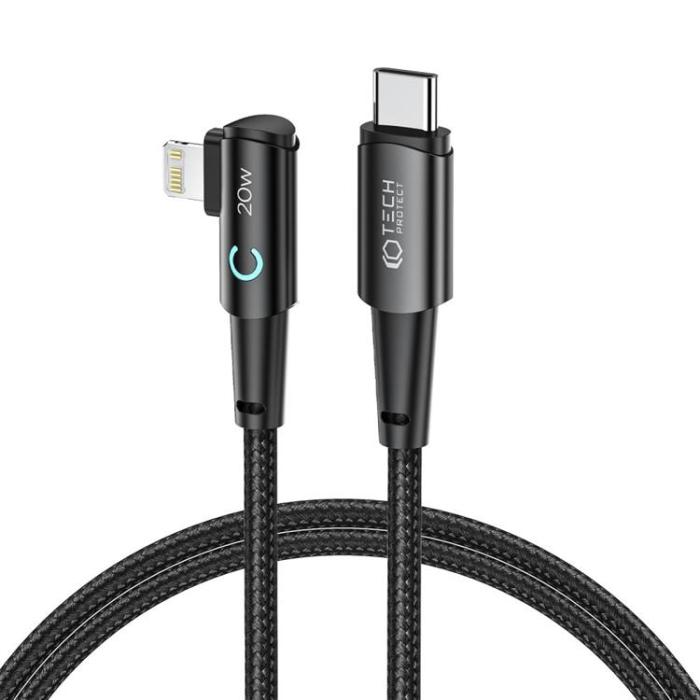 Tech-Protect - Tech-Protect USB-C till Lightning kabel Ultraboost 1m - Svart