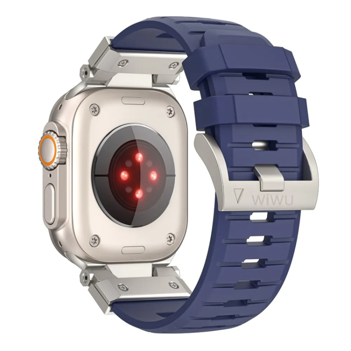 WIWU - WIWU Apple Watch (42/44/45/49mm) Armband Urban - Marinblå