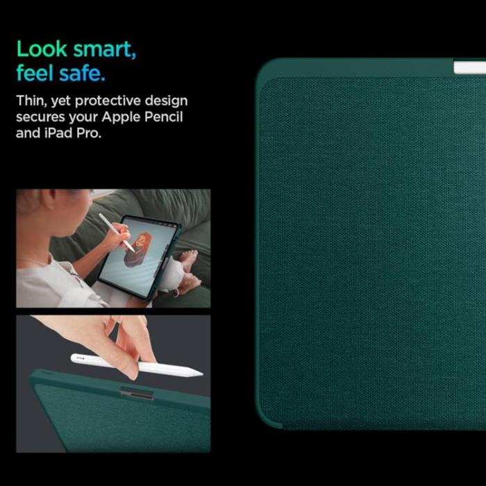 Spigen - Spigen iPad Pro 13 (2024) Fodral Urban Fit - Midnight Grön