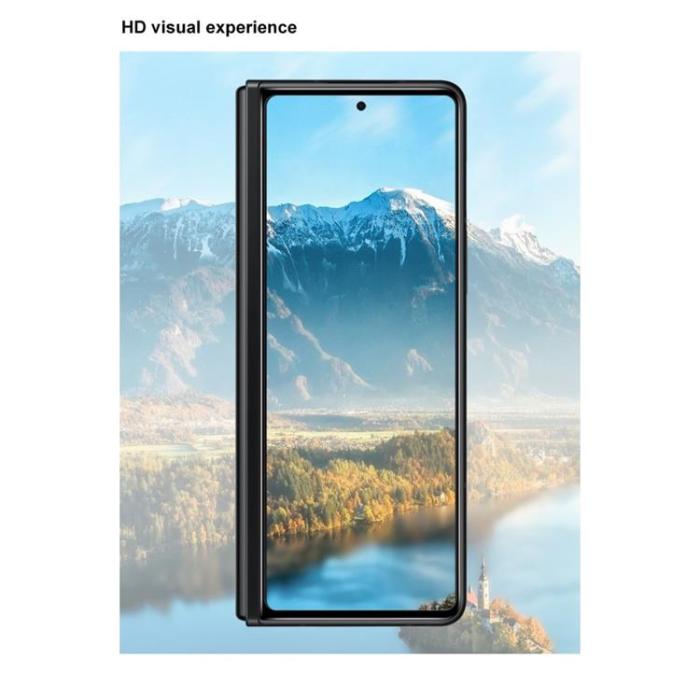 A-One Brand - [2-PACK] Galaxy Z Fold 4 Härdat Glas Skärmskydd HD Clear 9H - Svart