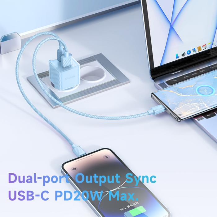 Mcdodo - MCDODO GaN Snabbladdare 33W USB-A - USB-C EU CH-415 - Blå