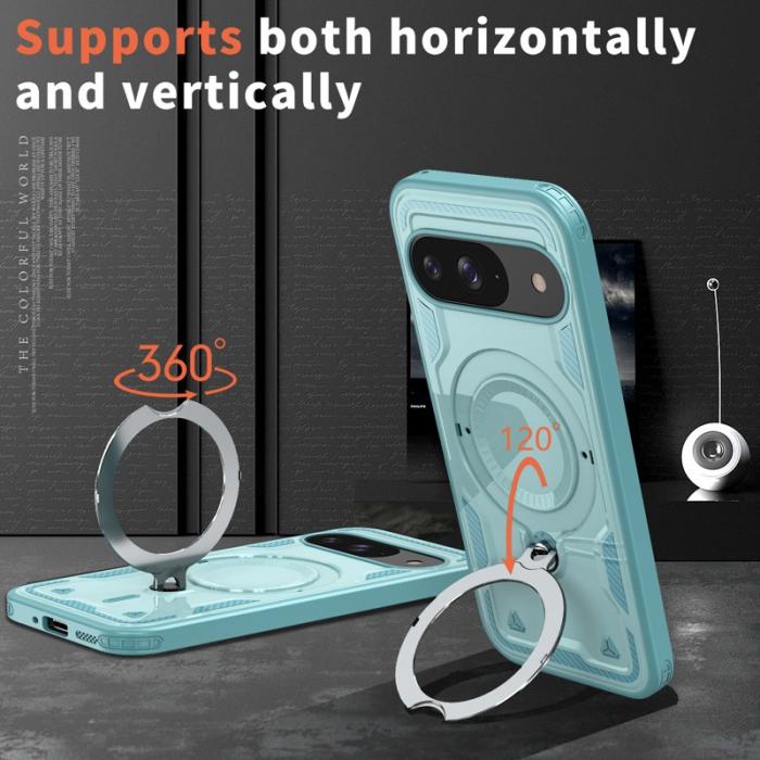 N/A - Mobilskal till Google Pixel 10/10 Pro Militärskydd Plast Kickstand - Blå