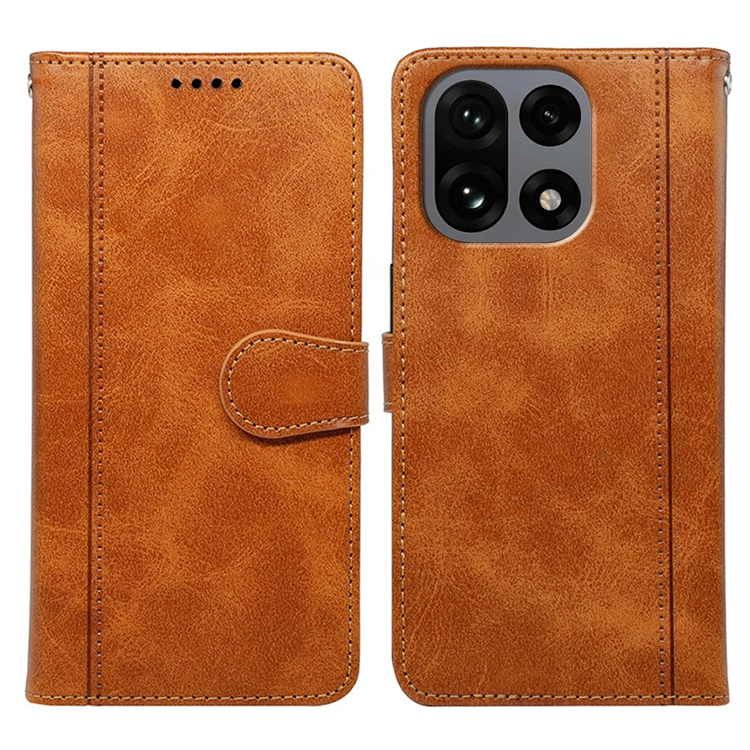 OnePlus 15 5G Plånboksfodral Calf Texture Läder (Gul) | 2353 | AlltMobil