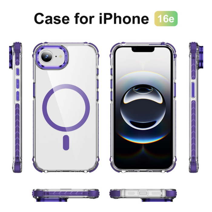 A-One Brand - iPhone 16e Mobilskal MagSafe Kickstand - Lila