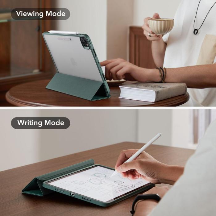 ESR - ESR iPad Pro 12.9 (2021/2022) Fodral Ascend Trifold - Skog grön