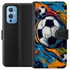 Gustaf - Pl&aring;nboksfodral till OnePlus 9 med Fotbollar