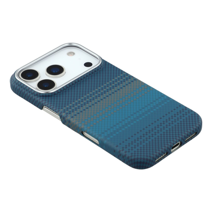A-One Brand - iPhone 17 Pro Mobilskal MagSafe Carbon Fiber - Solnedgångsblå