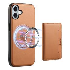 DENIOR - DENIOR D12 iPhone 16 Fodral Magsafe PU+TPU+PC Khaki