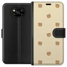 Gustaf - Pl&aring;nboksfodral till Xiaomi Poco X3 NFC med Bj&ouml;rnm&ouml;nster