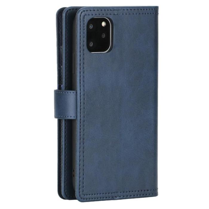 OEM - iPhone 14 Pro Max Plånboksfodral Äkta Läder Flip - Blå