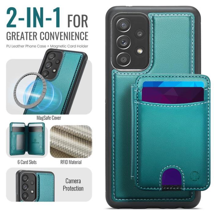 OEM - JEEHOOD Samsung Galaxy A53 5G Mobilskal KonstLäder - Blå