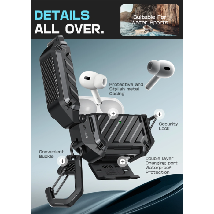 SupCase - Supcase Apple Airpods Pro 3 Skal Magsafe Unicorn Beetle Pro - Svart