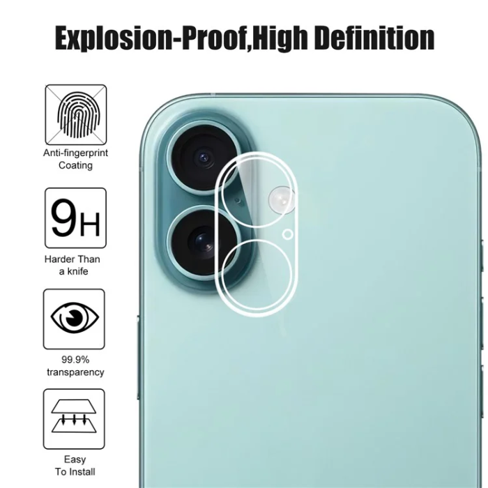 A-One Brand - iPhone 17 Plastfilm Kameralinsskydd ARC Edge