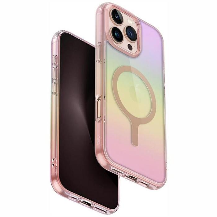 UNIQ - UNIQ iPhone 16 Pro Mobilskal MagSafe Iridescia - Pink Prism
