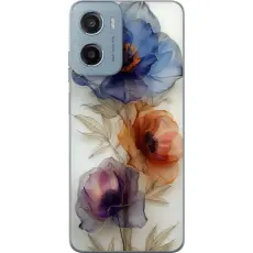 Gustaf - Mobilskal till Motorola Moto G05 med Silkesblommor