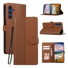 OEM - Mobilfodral f&ouml;r Samsung Galaxy S26 Plus Konstl&auml;der med handledsrem - Brun