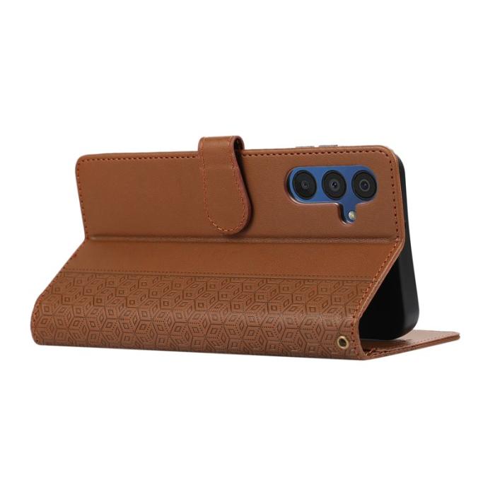 OEM - Mobilfodral för Samsung Galaxy S26 Plus Konstläder med handledsrem - Brun