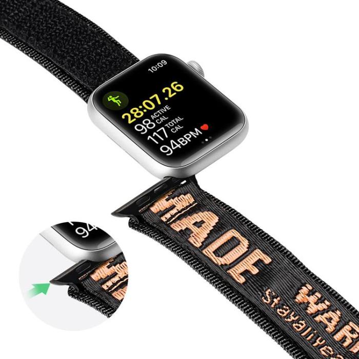 Dux Ducis - Dux Ducis Apple Watch 4/5/6/7/8/SE/Ultra (49/45/44/42mm) Armband Nylon - Orange