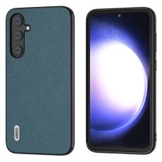 ABEEL - ABEEL Mobilskal till Samsung Galaxy S23 FE i Fin &Auml;kta L&auml;der - Gr&ouml;n