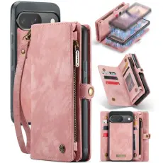 Caseme - CASEME 008 Pl&aring;nboksfodral till Google Pixel 9 Pro i Konstl&auml;der - Rosa