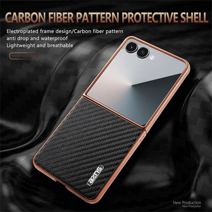 AZNS - AZNS Samsung Galaxy Z Flip7 Fodral Electroplating PU+PC - Blå