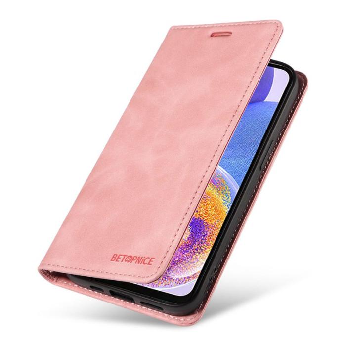 BETOPNICE - BETOPNICE 003 Samsung Galaxy A73 5G Plånboksfodral Konstläder - Rosa