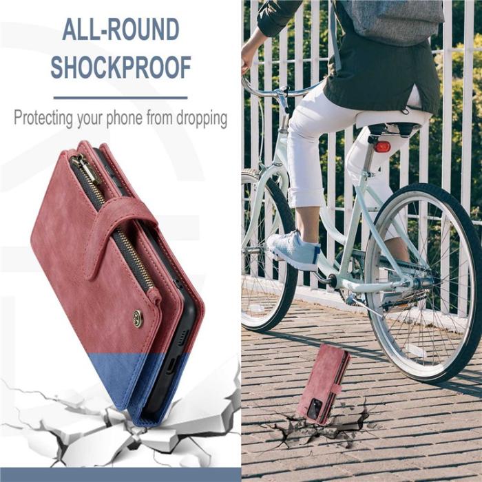 Caseme - CASEME Galaxy A53 5G Plånboksfodral C30 Zipper - Röd