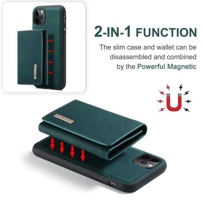 DG.MING - DG.MING M1 Series 2-in-1 Wallet + Hybrid Cover iPhone 11 Pro Max Grön