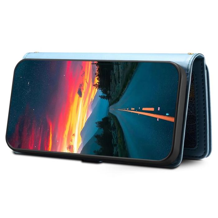 ESEBLE - ESEBLE Galaxy Series iPhone 16 Pro Max Plånboksfodral Konstläder - Blå