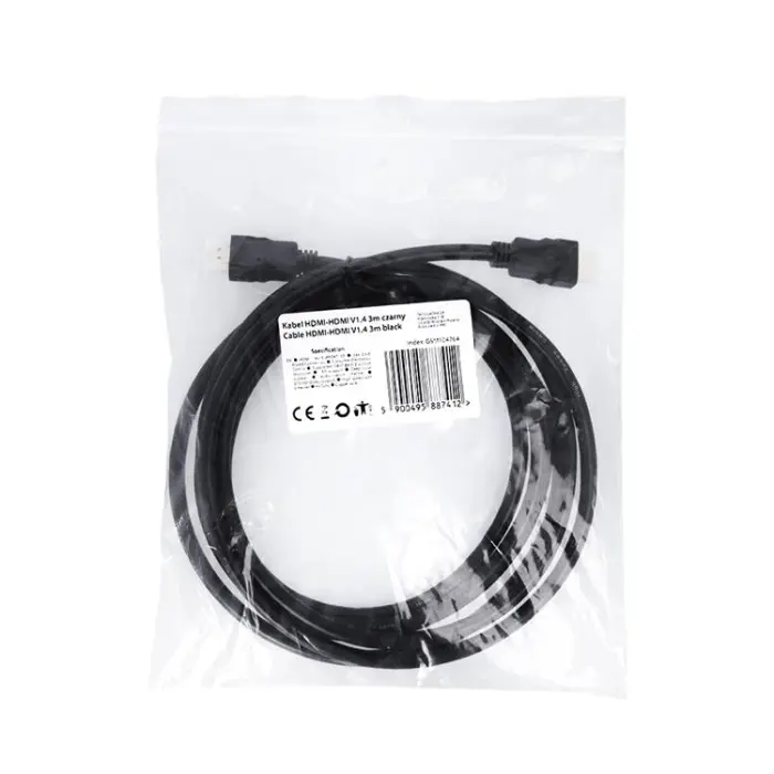 OEM - HDMI Till HDMI kabel V1.4 3m - Svart