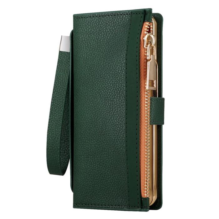 A-One Brand - Galaxy Z Fold 4 Plånboksfodral RFID Zipper - Grön