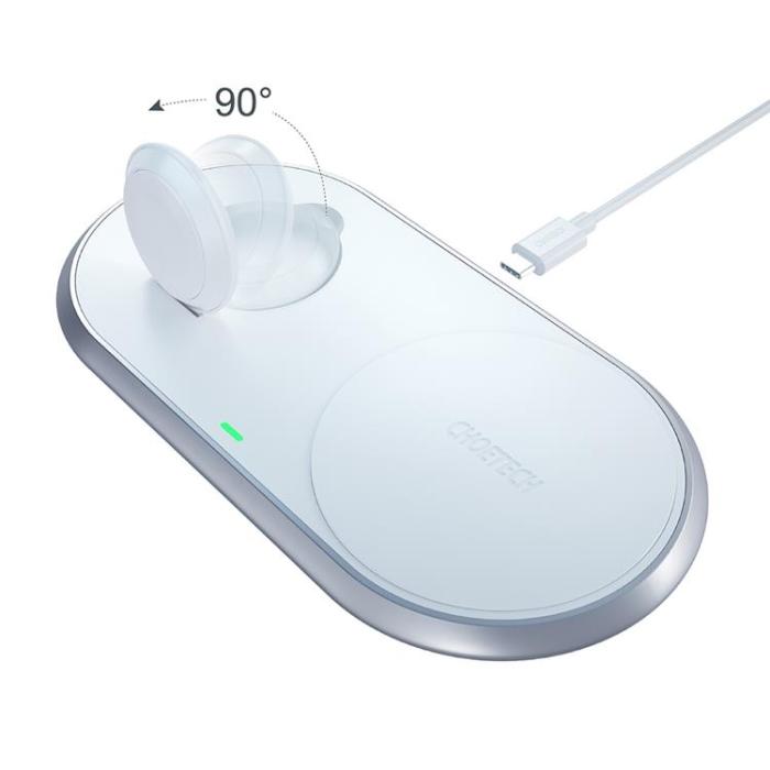 Choetech - Choetech 2-in-1 trådlös Laddare för Smartphones/Apple Watch Qi