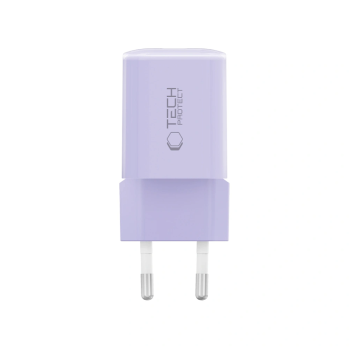 Tech-Protect - Tech-Protect Väggladdare USB-A Till USB-C 33W - Baby Lila