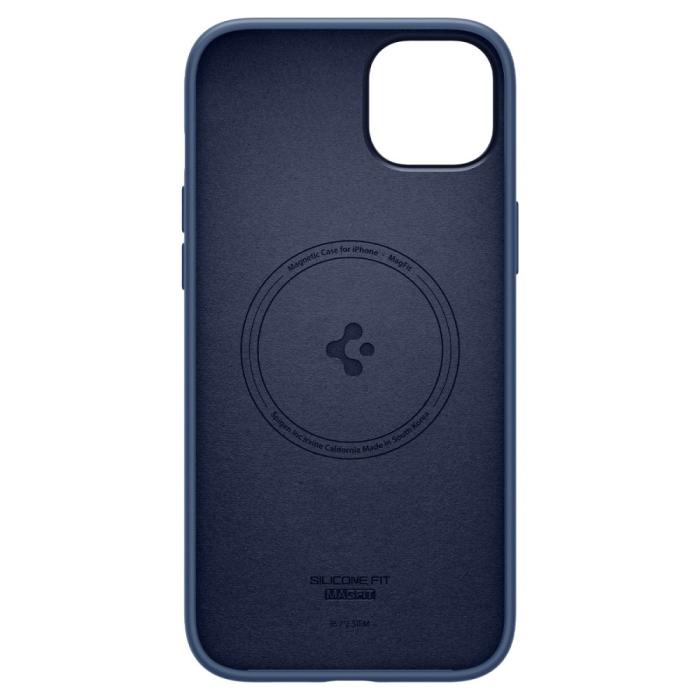Spigen - Spigen iPhone 14 Plus Magsafe Skal Silikon Fit - Marinblå